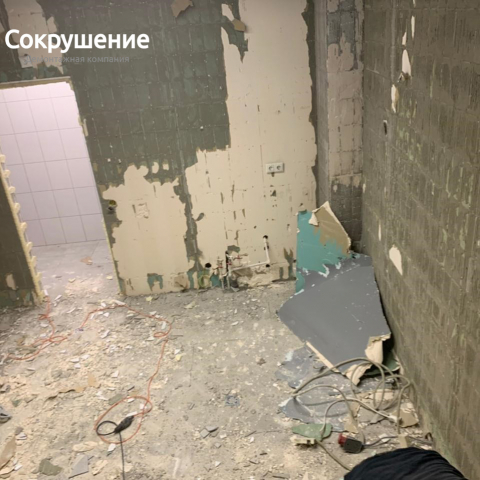 Демонтаж чистовой отделки кафе