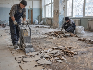 Демонтаж паркета